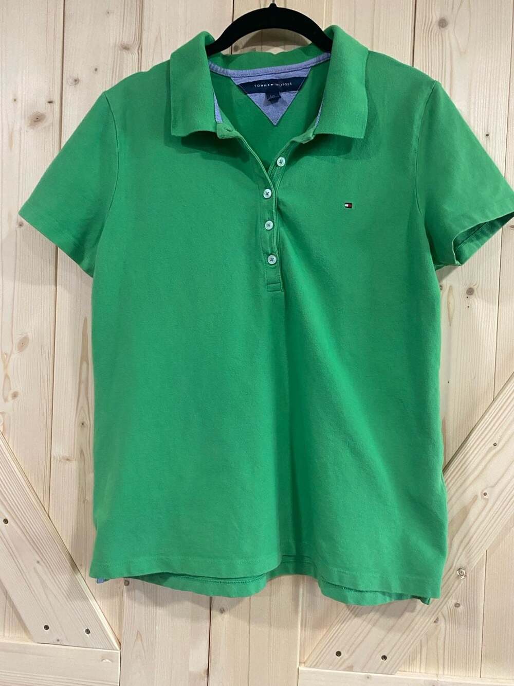 Tommy Hilfiger Classic Fit Stretch Cotton Polo Size L Green
